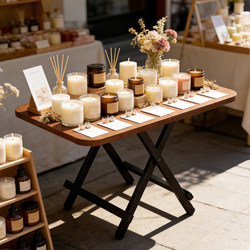 Portable Folding Table for Commercial Use, Small Outdoor Night Market Stall Table, New Model Small Square Table 2026 New Version