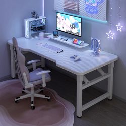 E-Sports Desk Desktop Computer Desk Girls' Bedroom Home Desk Can Be Equipped with Robotic Arm Carbon Fiber Desk Office Workbench