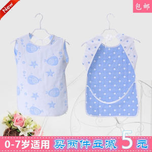 
Baby backless belly protection sleeping bag six-layer gauze pure cotton children's anti-kicking quilt baby vest sleeping bag thin summer