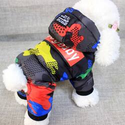 Pet Dog down Jacket, Teddy Dog Clothes, Winter Thickened Clothing for Bichon, Autumn and Winter Cotton Coat for Small Dogs and Cats, Four-Legged Protection