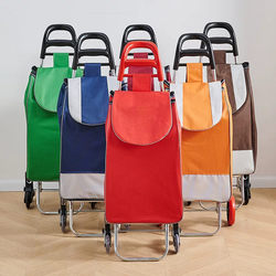 Lightweight Foldable Handcart for Elderly People to Buy Groceries, with Large Capacity, Suitable for Going Upstairs, Durable and Sturdy for Home Use, Supermarket Shopping Cart