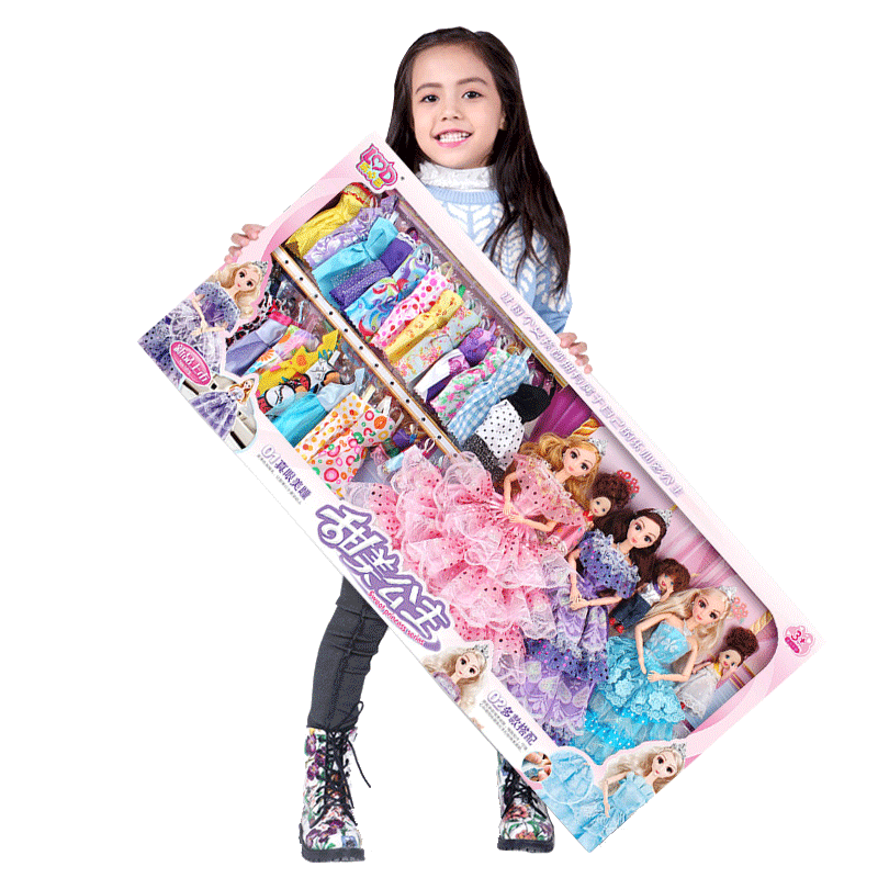 
Simulation doll 2025 new set of super large gift box dressed up with princess simulated girl toys Children's Day gift