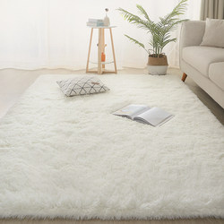 White Carpet Bedroom Cushion Photo Shoot Winter ins Style Long Plush Blanket Floor Mat Living Room Bay Window Bedside Rug