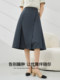 Mambe skirt for women summer professional high waist 2025 new slim mid-length skirt large size versatile commuter a-line skirt