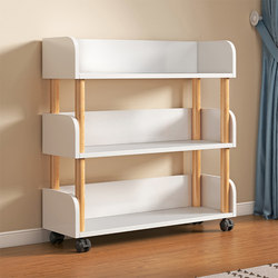 Movable Bookshelf Children's Toy Storage Reading Rack Wheeled Floor-Standing Storage Rack Multi-Layer Student Simple Bookcase