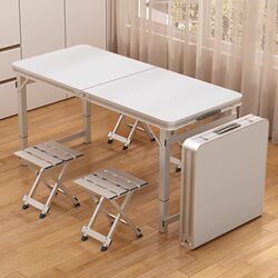 Folding Tables for Night Market Stalls, Folding Tables and Chairs for Setting up Stalls, Folding Outdoor Portable Promotional Tables