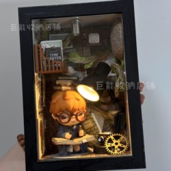 Bubble Mart Ono blind box photo frame doll handmade landscaping box diy display box desktop wall hanging storage table