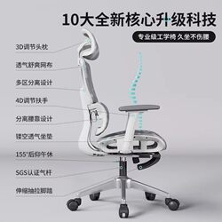 Ergonomic Gaming Chair, Comfortable for Long Periods of Sitting, Suitable for Playing Games, Computer Chair, Dormitory Chair with Backrest, Reclining Office Chair