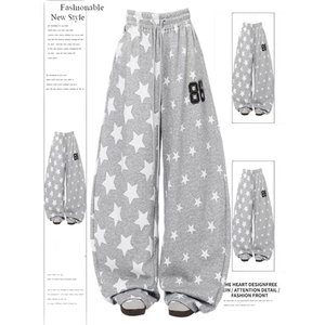
All-over star sweatpants for women, summer thin, loose, casual, simple, versatile, comfortable, jazz dance, shopping and walking pants