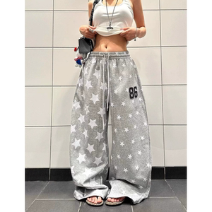 
All-over star sweatpants for women, summer thin, loose, casual, simple, versatile, comfortable, jazz dance, shopping and walking pants