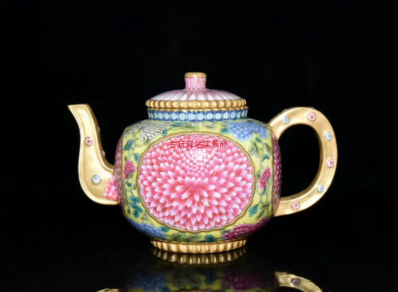 古董店旧蔵・ 大明宣德年珍品・古陶磁器・青花・花果紋・執壺・酒壺