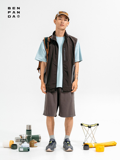 Ben.panda Japanese Style Multi-Pocket Vest - Summer 2024