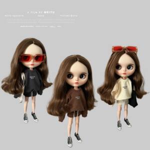 Blythe small cloth doll OB24 27 ymy22 19 joint Azone body PP FR doll sweater set
