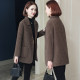 Houndstooth suit jacket for women retro middle-aged mother short style small double-sided woolen coat 2023 autumn and winter new style