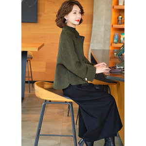 
Double-sided wool coat for women short 2024 new autumn and winter small Korean casual high-end wool coat