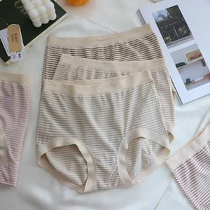 
Sedner seamless high elastic comfortable and unrestrained soft modal cotton stripe retro hip-pack mid-high waist women's underwear