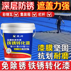 Rust Conversion Agent, Anti-Rust Paint, No Rust Removal Needed, Special Water-Based Metal Paint for Renovation of Iron Railings and Color Steel Tiles