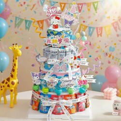 Little Red Book Style Birthday Decoration Scene Party Atmosphere Snacks Cake DIY Materials Plug-Ins for Children Boys and Girls