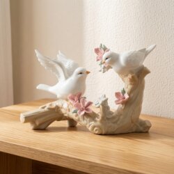 European-Style Home Living Room Tv Cabinet, Wine Cabinet, Decorative Cabinet, Creative Ceramic Bird Figurines, Handicrafts, Wedding Gifts