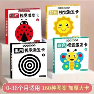 
Black and white early education card for newborn babies and young children, visual excitation flash card training card educational toys for newborn babies 0-6 months