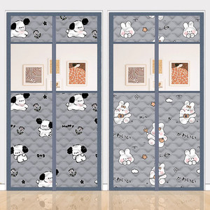 Four-season cotton air-conditioning door curtain windproof bedroom room household kitchen cover prevent cold air magnetic suction air conditioning transparent