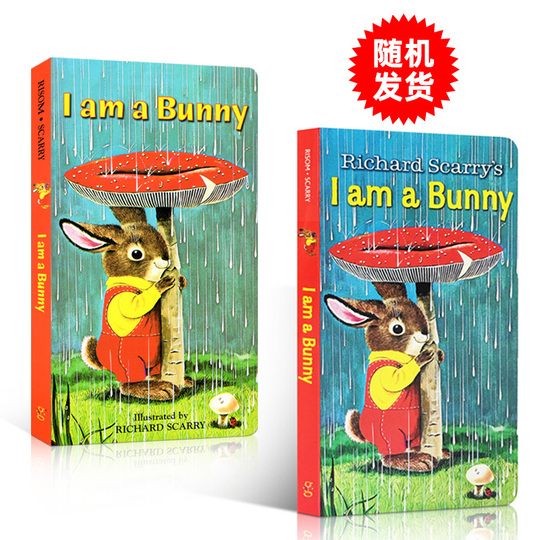 送音视频I am a bunny绘本我是一只兔子英文原版纸板书iamabunny系列