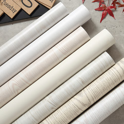 White Wood Grain Stickers for Renovating Furniture, Wardrobe Film, Self-Adhesive Imitation Wood Desktop Cabinet Door Veneer, Ugly-Covering Wallpaper