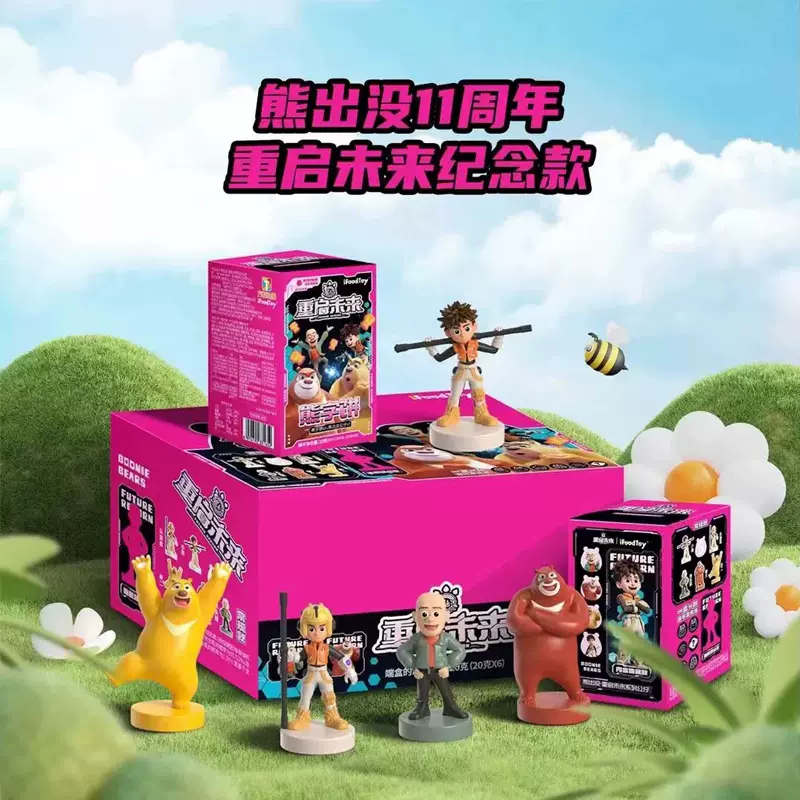 正品熊出没11周年纪念版盲盒小亮熊大熊二公仔重启