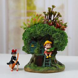 Novel Succulent Flower Pot Resin Retro Style New House Potted Plant Birthday Gift Aerial Garden Zakka Creative