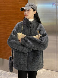 Fat mm plus size women's petite lambswool jacket
