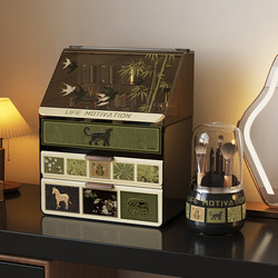 Meishida Cosmetics Storage Box Desktop Extra-Large Capacity Dust-Proof Jewelry Box Makeup Brush Storage Lipstick Storage Rack