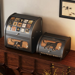 Meishida Vintage-Style Desktop Storage Box Drawer-Type Cosmetic Organizer Jewelry Box Home Entryway Storage Box