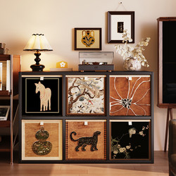 Meishida Vintage-Style Storage Box for Clothes and Toys, Grid Cabinet, Fabric Storage Box, Kalek Storage Basket