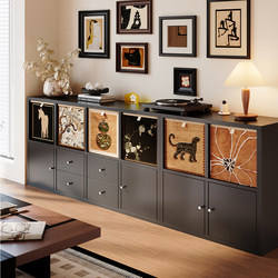 Meishida Steel Bookshelf Floor-Standing Storage Rack Kalek Combination Grid Cabinet Integrated Wall-Mounted Children's Bookcase Storage