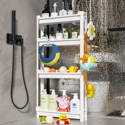 Bathroom Storage Rack, Multi-Layer Mobile Cart for Bathroom, Toilet, and Washroom, Drainage Organizer Rack
