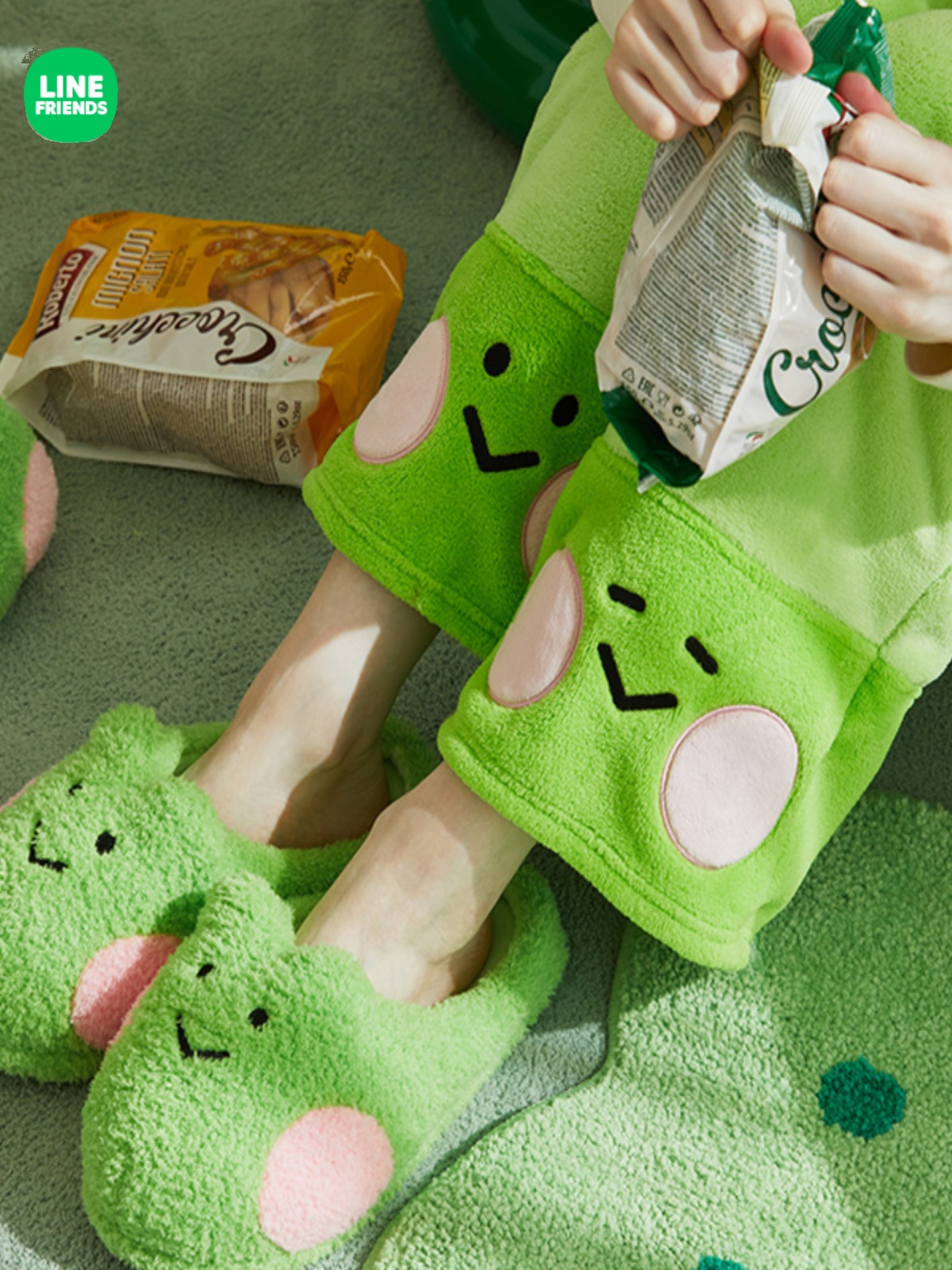 ラインフレンズ レニーニ 冬用 ぬいぐるみパジャマパンツ