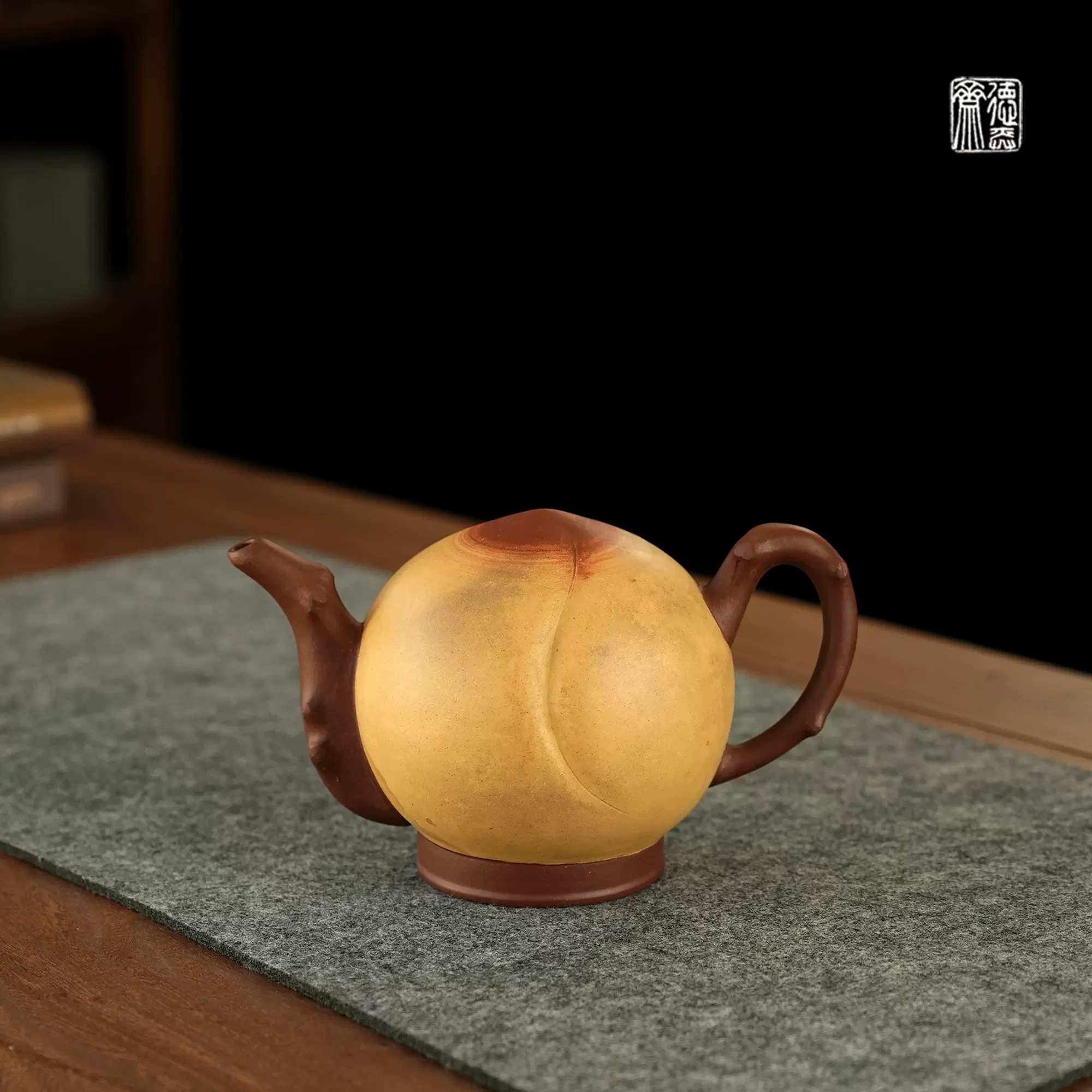 紫砂壶 茶知己原矿紫砂壶– 扁灯125ml 手工宜兴紫砂壶– Cha Zhi Ji