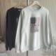Neon Home 25 Spring Round Neck Retro Aged Thin Velvet Logo Long Sleeve Loose Knitted Top Sweatshirt Women's Clothing 11
