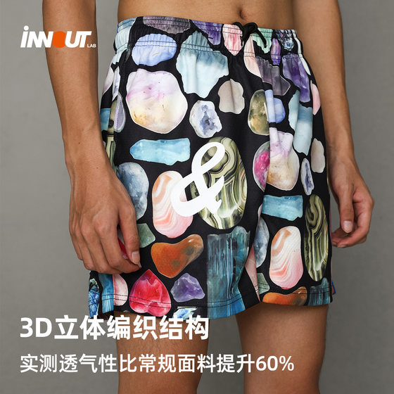 
INNOUT printed shorts training basketball quick-drying American European and American moisture-wicking breathable knitted sports four-quarter pants