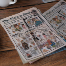 Liuliu Vintage Store Original Illustration Vintage Pictorial Series A5 Sulfuric Acid Paper Material Paper for Journaling and Wall Decoration