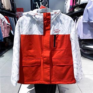 
Peak men's and women's velvet hooded windbreaker 2024 spring new style outdoor windbreaker windproof loose top F2241071