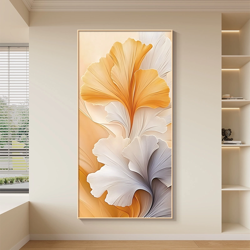 现代简约九鱼图玄关挂画可客制化招财锦鲤墙画走廊装饰画