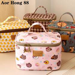 Cute Waterproof Oxford Cloth Little Sheep Portable Makeup Bag for Women, Girls, Students, Cartoon Design, Storage Bag, Toiletry Bag, Portable