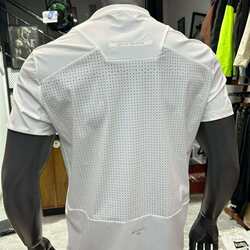 White Mesh Splicing Cool Quick-Drying T-Shirt for Men, Summer Outdoor Sports Short-Sleeved Fitness Running Half-Sleeve Top