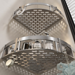 Bathroom Storage Rack, Bathroom Corner Shelf, No-Drill Toilet Corner Washbasin Wall-Mounted Bathroom Wall Storage