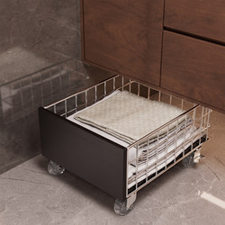 Movable Dirty Laundry Basket for Home Use, Under-Sink Laundry Hamper for Bathroom, Stylish and Luxurious Dirty Clothes Storage Basket