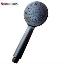 Multifunctional Shower Head Black Simple Single-Function Handheld Water-Saving Shower Head Bathroom Pressurized Shower Head