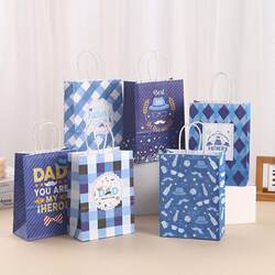 Father's Day Gift Bag Cross-Border Amazon Father's Day Kraft Paper Bag Printed Tote Bag Gift Gift Bag