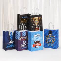 Father's Day Gift Bags Father's Day Gift Bags Party Gift Packaging Bags Shopping Bags Kraft Paper Tote Bags