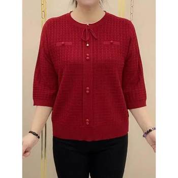 
Early autumn thin casual solid color versatile round neck sleeves